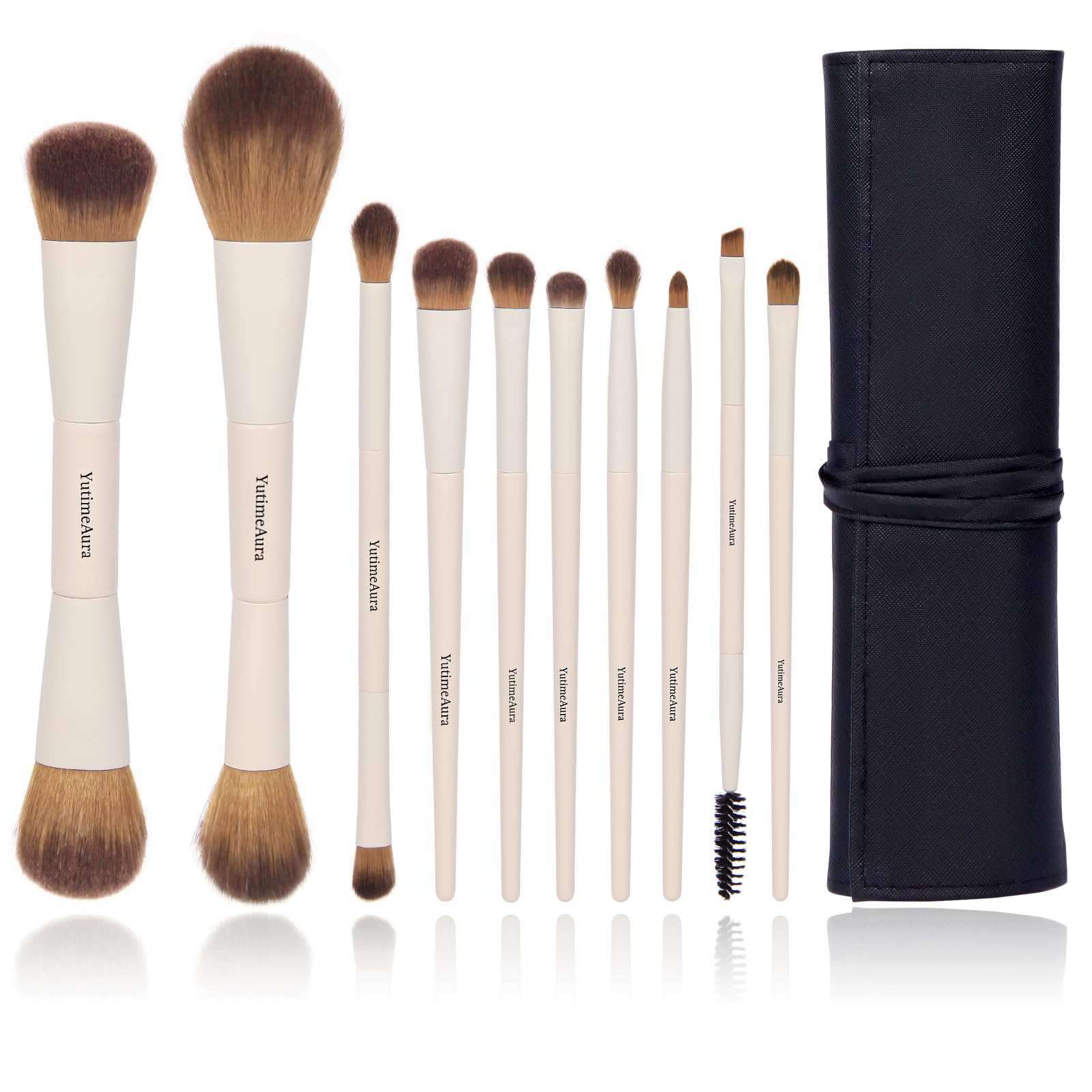 Amazon.com: YutimeAura Makeup Brush Set 10pc, Dual-Ended Makeup